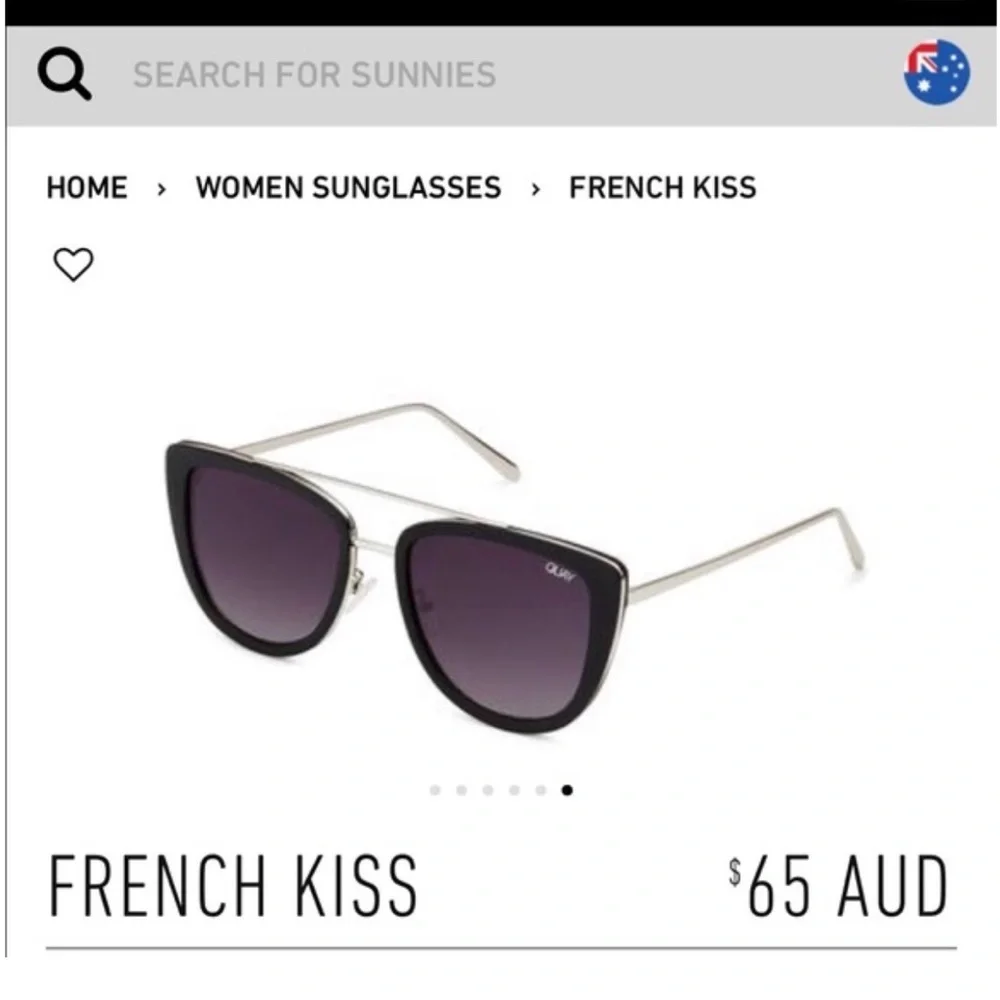Quay Australia Black Cat-Eye Sunglasses